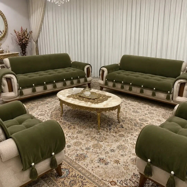 ست ترکیبی تشکچه و کاور مبل مخمل کالیفرنیا